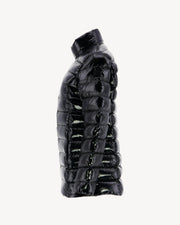 Doudoune mi-longue laquée Grand Froid Noir Perle