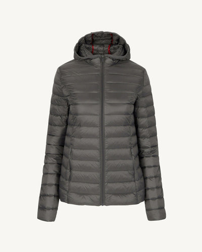 Doudoune légère à capuche Anthracite Cloe