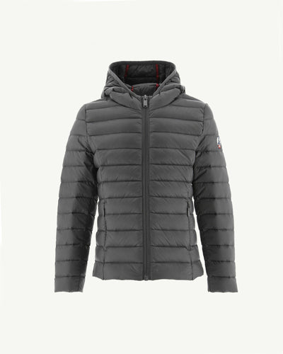 Doudoune légère à capuche enfant Anthracite Carla