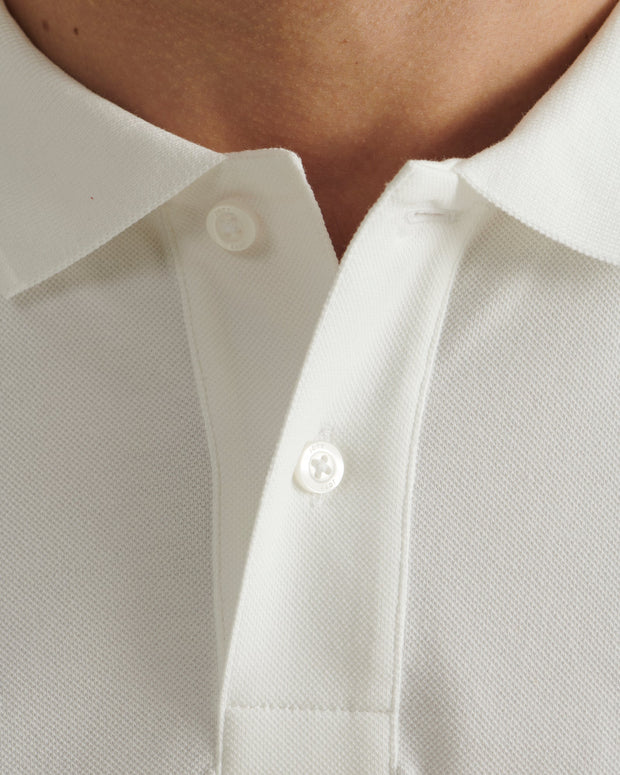 Polo en coton biologique Blanc Marbella