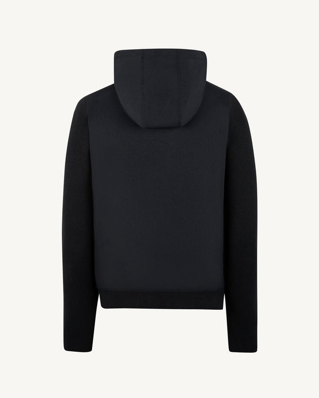Veste à capuche bi-matière Noir Bardenas