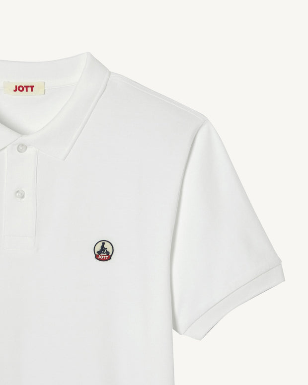Polo en coton biologique Blanc Marbella
