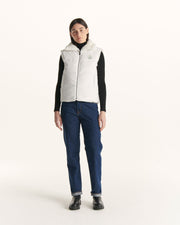 Doudoune avec des cristaux Swarovski®️ sans manches réversible Grand Froid Blanc Daria