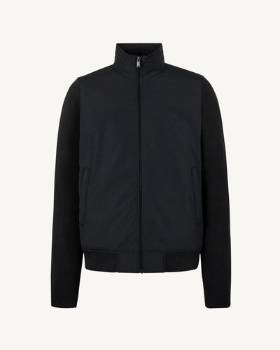 Veste à capuche bi-matière Noir Bardenas