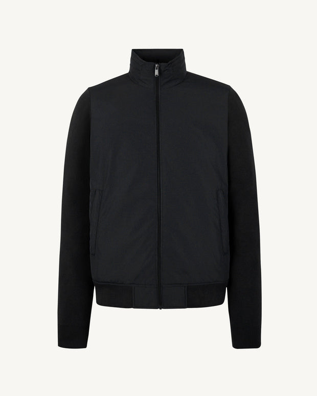 Veste à capuche bi-matière Noir Bardenas