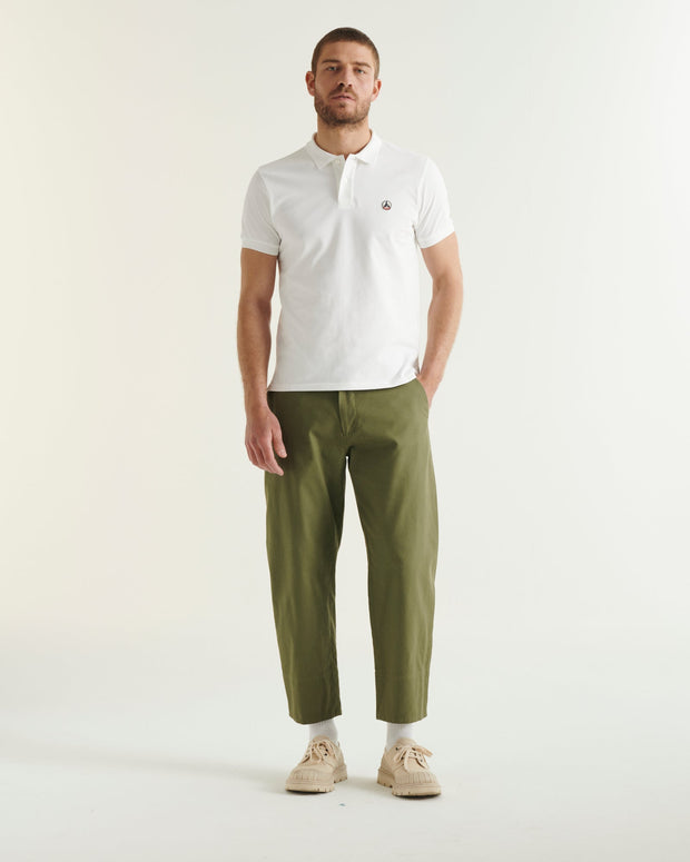 Polo en coton biologique Blanc Marbella