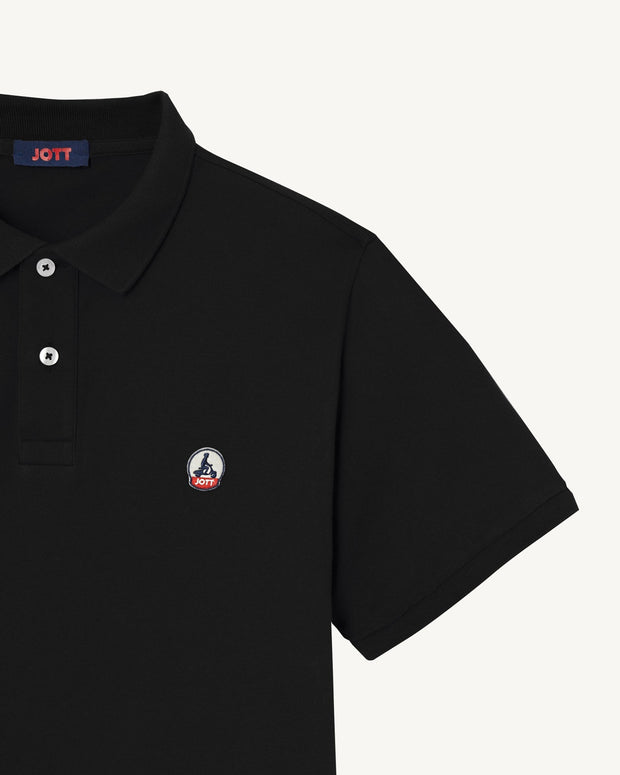 Polo en coton biologique Noir Marbella