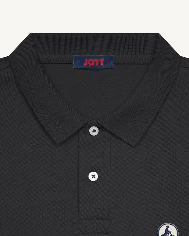 Polo en coton biologique Noir Marbella