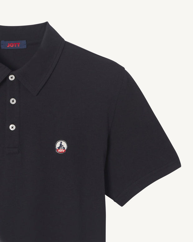Polo en coton biologique Noir Lavan
